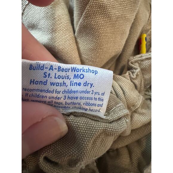 Build A Bear Workshop Cream Shamrock T-Shirt & Cargo Shorts Bear Clothing Set - Picture 11 of 11